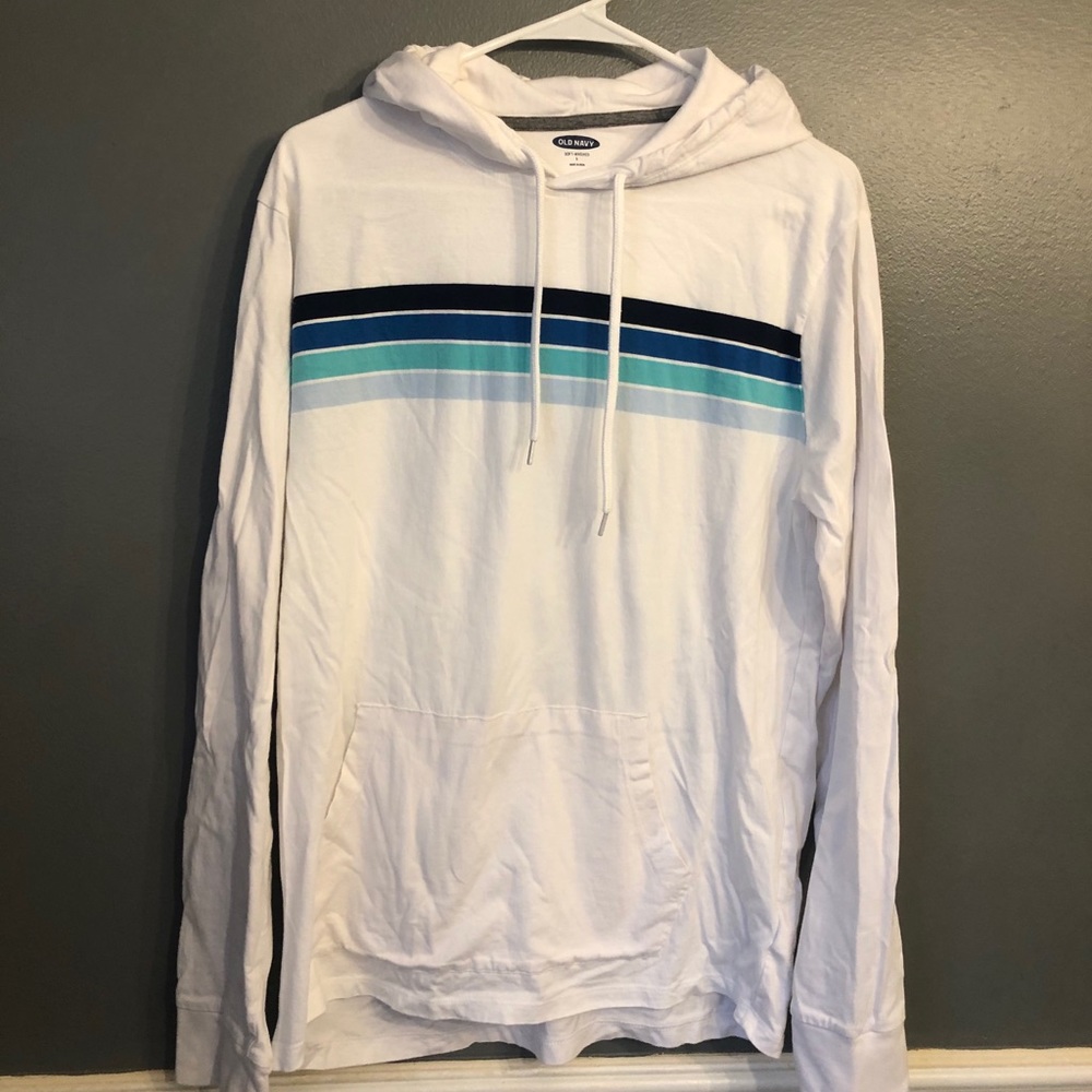 Men’s long sleeved hooded T-shirt. Excellent.